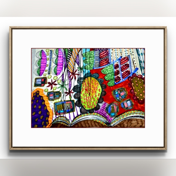 Other - Original Vibrant Abstract Art 9x12